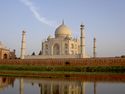 Photo - Agra - Taj Mahal surplomblant la rivière Yamuna