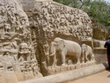 Photo - Mahabalipuram - Penance d'Arjuna - ( Bas reliefs datant du 7 ème siècle )