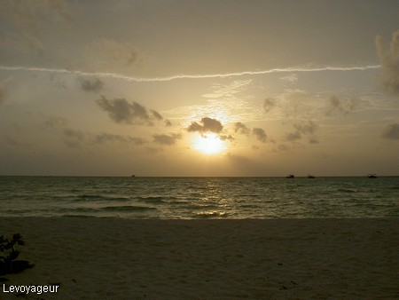 Photo - Rihiveli - Coucher de soleil sur l'Océan Indien