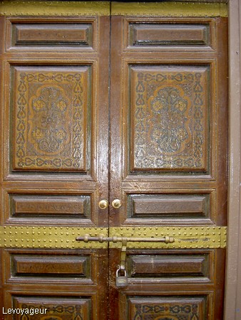 Photo - Marrakech - Palais Bahia (19 ème siècle) - Porte en bois de cèdre