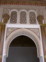 Photo - Marrakech - Palais Bahia - Décoration en stuc  et bois de cèdre scuplté