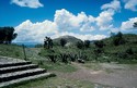 Photo - Téotihuacan - Jardin regroupant quelques spécimens de  cactés