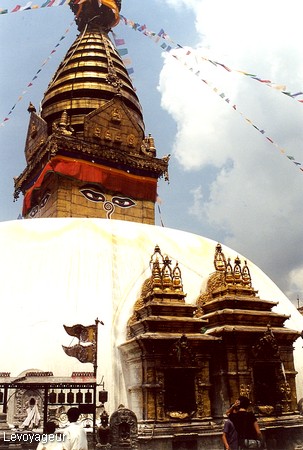 Photo - Katmandou - Stupa de Svayambhunath ( Temple des singes)