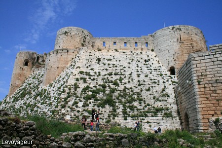 Photo - Le glacis de la forteresse du krac des chevaliers