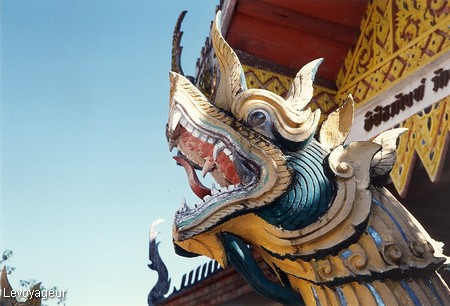 Photo - Chiang Mai - Wat Doi suthep - Temple bouddhique - Nagas à sept têtes
